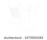 3d rendering of a lined bed on... | Shutterstock . vector #1075003283