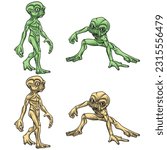 alien vector  alien character...