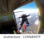 Skydiver jump out of plane