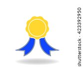 award  badge  insignia vector... | Shutterstock .eps vector #423392950
