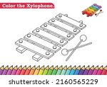 Coloring Page For Xylophone...