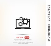 laptop and gears icon. one of... | Shutterstock .eps vector #304517573