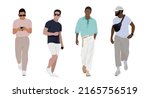 set of multiracial young men... | Shutterstock .eps vector #2165756519