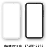 frameless smartphones mockups ... | Shutterstock .eps vector #1715541196