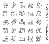 purchases  icon set. people... | Shutterstock .eps vector #1804315219