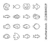 Fishes Icons Set. Fish Icon....