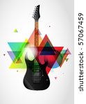 electric guitar on abstract... | Shutterstock .eps vector #57067459
