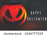 happy halloween text  greeting... | Shutterstock . vector #1534777529