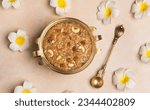 Small photo of Flay lay image of Payasam with flowers