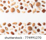 Pattern Of Nuts Mix With Copy...
