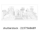 vector outline sketch of a... | Shutterstock .eps vector #2157568689