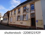 Small photo of Edesheim, Germany - November 9, 2019: Former German village synagogue in Edesheim in Rhineland-Palatinate, profaned in the year 1931
