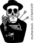 illustration of human skull and ... | Shutterstock .eps vector #2173643159