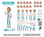 doctor woman character... | Shutterstock .eps vector #1086358430