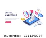 digital marketing concept. can... | Shutterstock .eps vector #1111240739