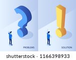 problem and solution concept.... | Shutterstock .eps vector #1166398933