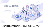 medical staff standing near... | Shutterstock .eps vector #1615372699