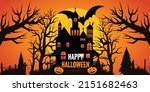 halloween haunted house... | Shutterstock .eps vector #2151682463