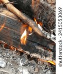 Small photo of As the firewood embraces the hungry flames, a mesmerizing dance unfolds. The crackling echoes through the air as the wood, aged and seasoned, yields to the voracious heat.
