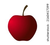 red apple icon vector on white... | Shutterstock .eps vector #2160417399