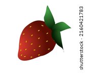 strawberry fruit icon vector on ... | Shutterstock .eps vector #2160421783