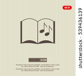 the open book icon. manual and... | Shutterstock .eps vector #539436139
