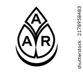 AAR letter logo design on black background. AAR creative circle letter logo concept. AAR letter design.
