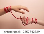 human, hands, connected, with, red, thread, lover, love, dating, love, couples, wallpaper, background