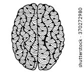 zentangle sketchy human brain... | Shutterstock .eps vector #370272980