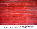 Painted Old Wooden Wall. Red...