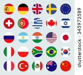 circle flags vector of the... | Shutterstock .eps vector #345973589