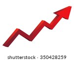 red graph increase    growth.... | Shutterstock .eps vector #350428259