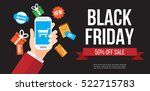 black friday sale. online... | Shutterstock .eps vector #522715783