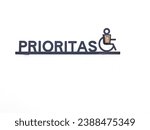 PRIORITAS. The signs for seniors and disabled guests make facilities more inclusive and welcoming. 