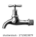 Vintage Water Tap Hand Drawing...