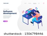 software development isometric... | Shutterstock .eps vector #1506798446