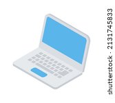minimalist modern laptop with... | Shutterstock .eps vector #2131745833
