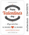 happy valentines day party... | Shutterstock .eps vector #236430070