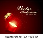 vector background with open gift | Shutterstock .eps vector #65742142