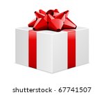 white wedding gift present box... | Shutterstock .eps vector #67741507
