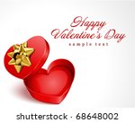 open gift heart valentine's day ... | Shutterstock .eps vector #68648002