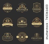luxury monograms logos... | Shutterstock .eps vector #765361603
