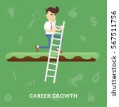 improving the corporate ladder... | Shutterstock . vector #567511756