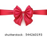 realistic red bow isolated on... | Shutterstock .eps vector #544260193