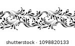 outline floral seamless pattern.... | Shutterstock .eps vector #1098820133