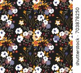 trendy seamless floral pattern. ... | Shutterstock .eps vector #703878250