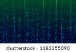 a stream of binary matrix code... | Shutterstock .eps vector #1183255090