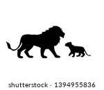 Lion And Lion Cub Predator...