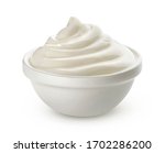 Swirl Of Sour Cream In Bowl...