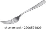 Metal fork isolated on white...